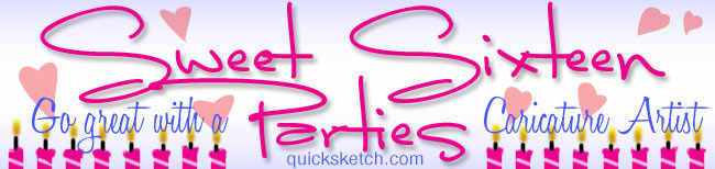 Caricature artist for Sweet 16 party fun caricaturist ny