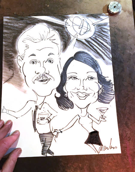 fun wedding caricatures fun Long Island caricature artist for weddings live wedding entertainment caricature on my drawing board