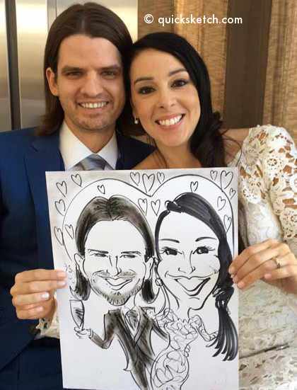 Wedding Caricature Sketch Artist Long Island Nyc Weddings