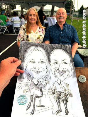 caricature of a couple in a star trek background party characatures by marty macaluso Assorted Caricature Samples Caricature Artist for parties caricaturist ny Caricature Artist on Long Island in Nassau County Suffolk County Party Entertainment for First Birthday Sweet-16 Bar Mitzvah Company Picnic Christmas Parties 10th Birthday First Holy Communions 30th 40th 50th Surprise Parties Bat Mitzvah